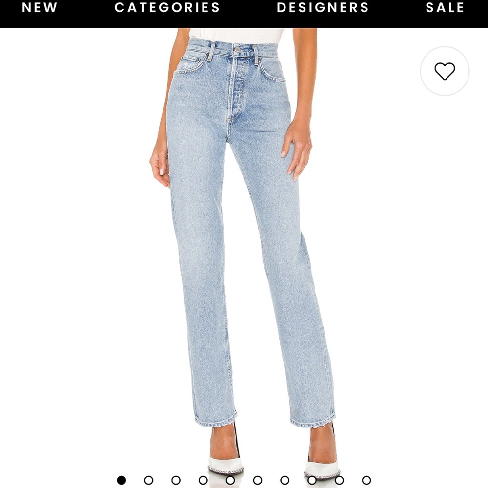 Agolde straight leg high waisted jeans